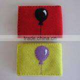 Low Price Polyester Ticket Sleeve id Card Purse Cotton Fabric Custom Wallet Wholesale With Sewing Panda Balloon for Teenager thumbnail-3