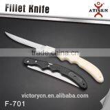 6.5" Plastic Handle Stainless Steel Folding Fillet Knife F-701 thumbnail-1