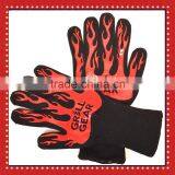 Extra Heat Resistant Triple Layer Silicon Protection BBQ Grilling Oven Gloves thumbnail-3