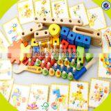 2017 Wholesale Kids Wooden Educational Games Fashion Baby Wooden Educational Games Children Wooden Educational Games W03C021 thumbnail-4