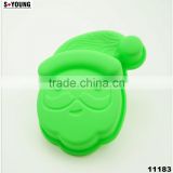 11183 High Quantity Eco-friendly Santa Claus shape silicone chocolate mould,soap mold,diy cake mould
