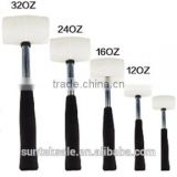 white Rubber hammer with steel handle cover rubber