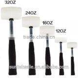 White Rubber Hammer With Steel Handle Cover Rubber thumbnail-1