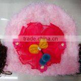 Cute Hand Made Crochet Newborn Baby Hat With Flowers