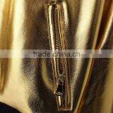 Guangzhou Wholesale Ladies Shiny Foil Jacket Fashion Design Women Bomber Jacket thumbnail-5