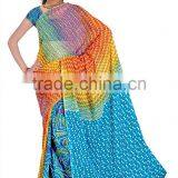 Bandhani Printed Designer Styles Saree With Blouse thumbnail-3