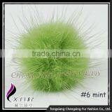 CX-A-27 Wholesale Cheap Price Girls Kids Lovely Genuine Mink Fur Ball Finger Ring thumbnail-6