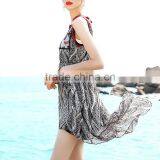 Maxnegio Long Dress Chiffon New Style Irregular Hem Chiffon Beach Dress thumbnail-4