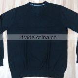 Men's V-neck 100% Wool Winter Design Sweater(mswool420) thumbnail-1