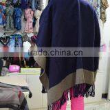 Fashion Classic Large Square Fringes Jacquard Winter Lady Shawl thumbnail-4