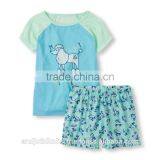 Girls Poodle Printed Short Pajama Set thumbnail-1