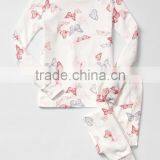 Girls Pajama Set With All Over Butterfly Print thumbnail-1