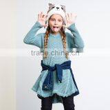 S32450W Junior Knit Long Sweaters Teenager Fashion Sweater 2017 Big Babies Spring Casual Sweater thumbnail-1