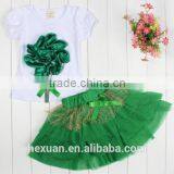 S80004T, Top Selling! Girls Clothing Sets ,T-shirt + Tutu Skirt Kids Clothing thumbnail-3