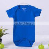 Wholesale Baby Cotton Romper Short Sleeve Plain Baby Onesie thumbnail-3