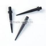 4mm Acrylic Ear Stretcher Expander Tapers Black Decorative Ear Plugs thumbnail-3