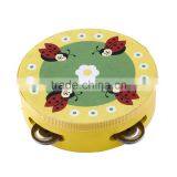Tambourine Party Favors Wholesale Wood Tambourine Mini Kids Instruments Logo Printed Tambourine thumbnail-1