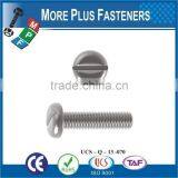 Made in Taiwan DIN 85 ISO 1580 Slotted Pan Head Machine Screw DIN 85 thumbnail-1