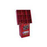 Portable Eco-Friendly Cardboard Display Stands With Compartments , Free Standing Carton Display