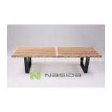 Solid Wood Outdoor Garden Chairs / Ash Wood Nelson Platform Bench for Park and Yard