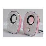 Dual Channel Small Desktop Speakers 6 Watt USB With LED Lights