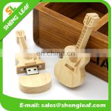 customized guitar shaped wooden usb