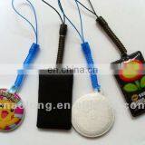 Cheapest Custom Pvc Material Mini Cell Phone Screen Cleaner Wiper