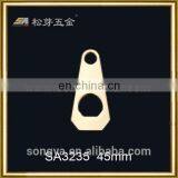 Zinc Alloy Garment Metal Zipper Puller, Gold Plated Garment Fitting Hardware thumbnail-2