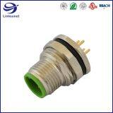 Screw Type PCB M12 A, B & D-Coding 5 Pin M16X1.5 for Communication Equipment Harness