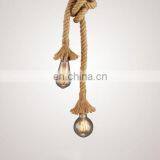 New Design Hemp Rope Industrial Style Ceiling Pendant Light thumbnail-5