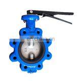 DN100 Cast Iron Body Ductile Disc Plate EPDM Seat Price List Wafer Butterfly Valve With Lever Handle thumbnail-6