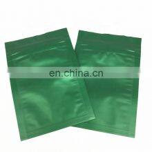 Matte Frosted 3 Side Seal Bag Green Mini Zip Lock Bags 3 Side Seal Zipper Bag Mylar Food Packaging Pouch PE Food Package Free thumbnail-3