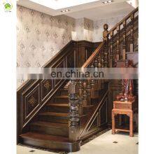 Interior Luxury Classical Solid Wood Stairs Railings Design Indoor Attic Stairs Wood Prices
