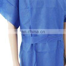 Disposable Patient Gown Short Sleeve Dark Blue Universal Isolation Gown thumbnail-4