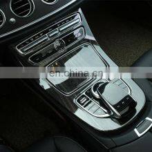New Black Ash Wood Grain For Mercedes Benz E Class W213 2016 2017 ABS Console Gear Panel Frame Cover Trim Stickers thumbnail-3