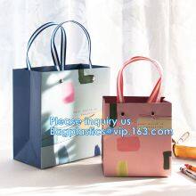 SQUARE BOTTOM, Custom Logo Kraft Paper Bag, White Kraft Paper Shopping Bag, Luxury Printed Packaging Paper Gift Bag thumbnail-3