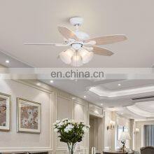 Indoor Lighting Remote Control Decorative Wooden Blade Cieling Fans Lighting 2 in 1 Smart Remote Control Luxury Ceiling Fans thumbnail-5
