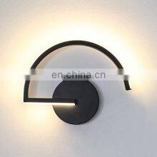High Quality Modern Home Luminaires Wall Sconce Bright LED 10w 20W Black White Semicircle Hotel Decorative Wall Lamps thumbnail-2