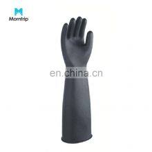 Industrial Use Chemical Resistant Non Allergic Non Slip Reinforced Natural Latex Reusable Rubber Gloves thumbnail-1