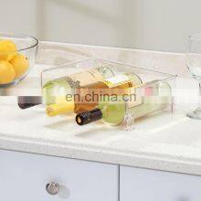 Amazon Hot Kitchen Pantry Refrigerator Storage Bins Free Stand Stackable Plastic Wine Water Bottle Storage Holder Display Rack thumbnail-2