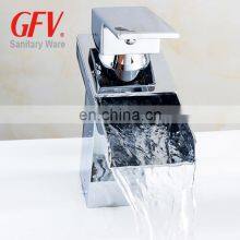 Top Supplier Cheap Price Square Style Brass Chrome Waterfall Wash Basin Mixer thumbnail-2