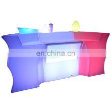 Led Plastic Portable Bar Counter Furniture/straight Led Mobile Bar Portable Led Light Modern Bar Counter Waterproof for Sale