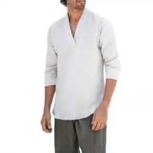 Manufactory Customer Made Men's Casual Design Long Sleeve Men Plain Blank V-Neck T-Shirts Customization Shirt For Man