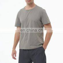 Ready To Ship Custom Logo Casual Loose Yoga Short Sleeve T-Shirt Plus Size Quick Dry Men's Gym Fitness Wear Workout Sports Shirt thumbnail-1