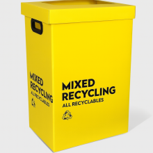 Manufacturer Folding Correx Corrugated Plastic Garbage Container Bottle Recycling Bin thumbnail-3