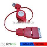 3 in 1 Usb Data Cable Sync Charger Telescopic Line Retractable Usb Cable for IPhone 5 5s 6 Plus thumbnail-3