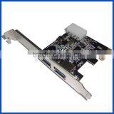 Panto 2-Port PCI-E to USB 3.0 Combo 5Gbps Expansion Card Adapter for Windows XP/7/8/10