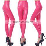 High Waisted Women's Faux Leather Stretch Leggings Skinny Pants thumbnail-6