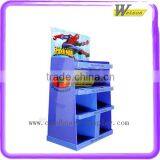 Supermarket Promotion Pocket Display Floor Cardboard Shelf Stand