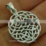 Round Celtic Silver Pendant, pn97